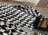 Simple Vintage Checkerboard Autumn Winter Warm Nap Throw Flannel Fleece Sofa Leisure V1294-YM0717-3117220191611