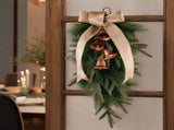 62Cm Christmas Wreath Garland Hanging Ornament with Large Bow Holiday Wall Door Decor Festive V1369-AZ3-W-11199