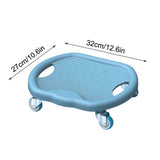 Gliding Disc Abdominal Slider 4 Wheel 360 Degree Core Trainer with Knee Pad Non Slip for Home Gym V1366-AZ2-W-14884