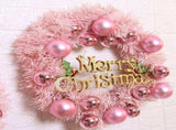 Xmas Wreath for Front Door PVC Xmas Wreath Decoration with Balls Ornaments for Fireplace Wall Home V1294-YM0901-3115240085311