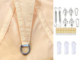 3PCS Waterproof Triangular Sun Sail with UV Protection for Garden Terrace and Pool, Light Yellow, V1188-MS-325-1077