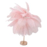 Decorative Table Lamp 30PCS Feathers USB Rechargeable Light Touch Control Desk Light Built in V1294-YM0901-3119230088512