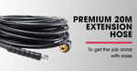 Jet-USA 20M Petrol Pressure Washer Hose Extension with Drain Cleaner Nozzle Accesory Pack V219-PRWACSJETA20D