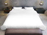 750 Thread Count Pure Cotton Queen Bed Sheet Set 4 Piece Gift Pack - White MAN-75TC-QN-WH