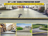 Rubber Cable Guard, 3-Channel, 2 x 2.3 in - Durable Cord Protection Ramp for Driveways, 6600 lbs V952-GXB900X580X75-3PCV0