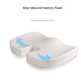 Grey Memory Foam Seat Cushion - 44 x 35 x 6 cm Polyester Chair Pad, Anti-slip bottom,Thickened V888-ELOSUNG56049-3