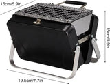 Portable Foldable Charcoal BBQ Grill with Compact Metal Frame Cooking Grate for Camping, Picnics V1189-LC-HW-00671