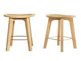 Artiss 2x Bar Stools Bamboo Rattan Stool Counter Chair Kitchen Barstools BA-Y-1033-NAX2