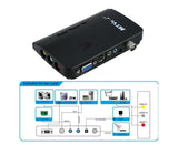 Mini TV Box Digital Computer RF AV to VGA HDTV Programs Tuner Receiver Monitor - Black V1263-JX-265