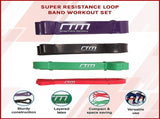 Super Resistance Loop Band Workout Set V63-783425