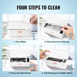 VEVOR Jewelry Cleaner Ultrasonic Machine, Ultrasonic Cleaner Machine 16oz with 4 Timer V952-JYCSBQXJ35W4BF11TV3