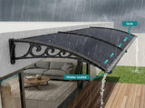 Instahut Window Awning Drainage 0.6mx0.6m Outdoor Grey AWN-DR-06X06-GR