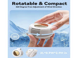 2PCS Portable Silent Mini Bladeless Electric Fan, Rechargeable Wearable Fan Hands-Free Clip On for V1366-AZ2-W-11593