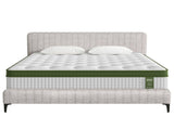 Artiss BedStory King Bed Frame with Mattress Set Platform Base Pocket Coil Linen Upholstered BFRAME-SET-AMMY-XF-34-K