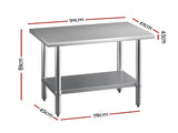 Cefito Stainless Steel Kitchen Benches Work Bench 910x610mm 430 SSKB-430S-36