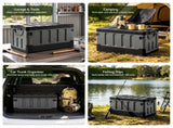 Gardeon Collapsible Outdoor Storage Box 60L Stackable Folding Camping Organizer Black OSB-60L-STR-BK