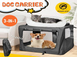 Foldable Dog Carrier Large Pet Travel Bag Portable and Breathable Car Travel Transport Kennel V985-DOGCARRIER