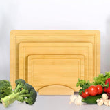 GOMINIMO 3 Pieces Bamboo Chopping Board with Stand V227-3720262033030