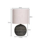 Sarantino Ceramic Table Lamp with Striped Pattern LMP-MLM-4502