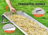Livestock Feeding Trough, 22 Gallon Capacity, 45" Hay Feeder, Heavy Duty Steel Livestock Trough, V952-SCWSQCSWSQ45LEOTGV0