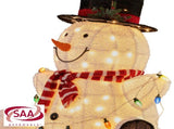 Christabelle 82cm Sitting Snowman Christmas Display with Lights 112_MHA505