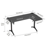 Multi-Style Pro Gaming Desk RGB LED L-Shaped PC Computer Studio Gamer Table Carbon Fibre V767-JJ-ZT878-R
