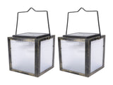 2PCS 3D Solar Lantern Rain Proof Weather Proof Flickering Outdoor Lantern for Garden Patio Landscape V1294-YM0901-3119250008411