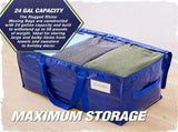 Blue White large capacity bin, home organisation, toy, clothes, durable V1347-127-WHI-65382