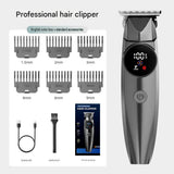 Hair Grooming Kit-Men's Electric Hair Clipper and Nose Trimmer Set - Stainless Steel Blade, LCD V888-ELOSUNG56161