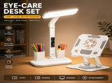 White 360 Degree Rotating Tablet Stand and Foldable LED Desk Lamp Study Set Adjustable Reading Light V888-ELOSUNG54237