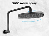 9'' Rain Shower Head Overhead High-pressure Swivel Black SHOWER-A3-RO-9-BK