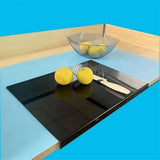 Black Acrylic Cutting Board with Lip, Size 17.7X13.7 Inch, No-Scratches, Kitchen, for Kitchen V1370-AZ4-11661
