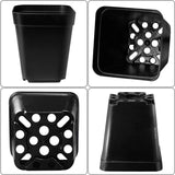 200 Pieces Seedling Pots, Nursery Pots, Reusable Plastic Square Seedling Pot Seedling Pots V1237-ZY-528-034
