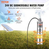 Solar Water Pump, DC 277W Submersible Deep Well Pump, Max Flow 2.1 m/H, Max Head 83 m, Max V952-TYNSB260W10GVTKZOV9