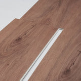 VEVOR Interlocking Vinyl Floor Tiles 48 x 7.3 inch, 10 Tiles 5.5mm Thick Snap Together, Deep Brown V952-LSYXJDDLSSZMN0E56V0