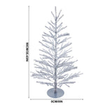 Shiny Metallic Mini Christmas Tree, Slim Pencil Artificial Tabletop Tree, Customizable Branches, V1192-AZ-W-24648