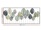 Artiss Metal Wall Art Hanging Sculpture Home Decor Leaf Tree of Life Framed MWA-FR-LEAF-01-BU