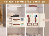 4 Pack Bed Sheet Organizers and Storage, Foldable Sheet Organizer for Linen Closet, Bed Sheet V1258-DP02-C-1113