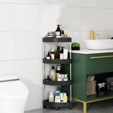 Corner Caddy, 4 Tier Rustproof Floor Standing Organizer, Plastic Metal Splicing Floor V1192-AZ-W-29389