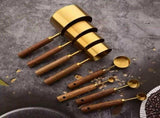 Stainless Steel Measuring Cups and Spoons Set, Cooper Finish, 8-Piece for Baking and Cooking V178-59233