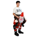 Santa Costume Funny Father Christmas Riding Inflatable Show Party Cosplay Role Playing Props V1294-YM0703-3115230047711