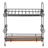 VEVOR 2 Tier Coffee Bar Organizer for Countertop w/ 12 Movable Hooks Mug Holder V952-LYSMKBGJBGSLN4HGLV0