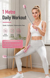 No Cable Fitness Swing Rope, 3.42 Lbs A Pair, 17.32in Pink, Spring Battle Rope For Full Body V1221-XM-LB2716-GM107