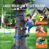 Ninja Tree Climbing Kit, 12 Tree Climbing Holds, 6 Ratchet Straps, and a Climbing Ladder, Climbing V952-PSZJTZ12PCSDLD8RSV0