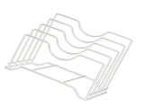 Chopping Board Storage Rack Iron 4 Slots Integrated Pot Lid Holder for Kitchen Countertop White V1294-YM0716-3118220125811