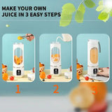 Portable USB Electric Blending Cup with 15.21 oz Capacity Ideal for Smoothies, V1106-JBJ002