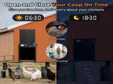 CARLA HOME Solar Automatic Chicken Coop Door with Timer, Light Sensor, Remote Control, Anti-Pinch, V178-36374