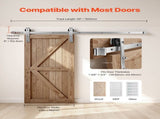 5FT Sliding Barn Door Hardware Kit, 330 LBS Weight Capacity, Compatible with 30 Inches Max Width & V952-HDSMDGDGDM2DHV9QG001V0