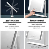 Embellir Makeup Mirror 25x30cm Hollywood Vanity with LED Light Rotation White MM-STAND-2530LED-WH