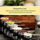 Measuring Cups Set of 7,Stackable,304 Premium Stainless Steel,Kitchen Gadgets for Measure Liquid and V1370-AZ4-08391